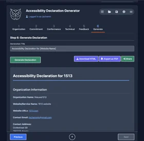 Accessibility declaration document preview